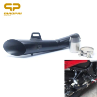 Motorcycle YZF R6 Akrapovi Exhaust Muffler Clamp 52MM Laser H.P Echappement Moto Escape Exhaust Pipe For GY6-125 CB400 ER-6N