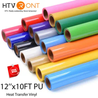 47pcs 30cm*25cm HTVRONT PU Heat Transfer Vinyl Sheets Multi-color Iron on  HTV Films for Cricut Heat Press Cloth Printing T-shirt