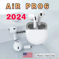 2024 Original Air Pro 6 TWS Wireless Bluetooth Earphones Xiaomi Android Apple IPhone Earphones Mini
