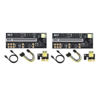NEW-Riser 016 USB3.0 PCIE Riser PCI Express X16 Adapter 016 GPU Riser Card SATA 15Pin To 6Pin Power Voltage Monitoring
