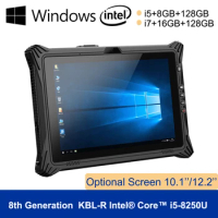 10.1'' 12.2'' Windows 10 Tablet PC Computer i5-8250U/i7-8550U Windows Computer Rugged Industrial Tablet PC 8GB 16GB Barcode Scan