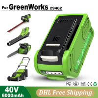 Turpow Battery For Greenworks 29462 40v 6000mAh Rechargeable Battery For 29472 29282 Power Tools Batteries For GreenWorks 29462