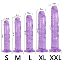 Realistic Dildo With Suction Cup G-spot Clitoral Stimulator Huge Fake Penis Jelly Dildo Masturbator Sex Toys For Women Lesbian