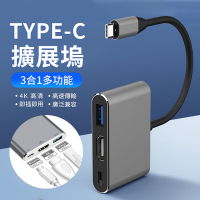 【YUNMI】Type-C USB 轉HDMI 數位影音轉接線 轉接頭 同屏線 投屏線 PD快充 即插即用