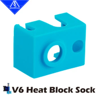 Mellow high quality cartridge heater block silicone V6 socks for 3D Printer Extruder PT100 sensor heated RepRap hotend nozzle