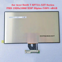 14 inch LCD Screen for Acer Swift 7 SF714-52T Series SF714-52T-75G4 SF714-52T-77LW IPS Panel Slim FHD 1920x1080 EDP 30pins
