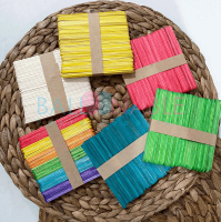 [ Mainan Edukasi ] Stik Es Krim Kayu Polos dan Warna Untuk Prakarya Anak