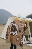 西雅圖 毛毯民族風美式鄉村裝飾毯毛毯蓋毯幾何床毯沙發毯棉