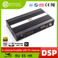Sennuopu 8 Channel Car Amplifier 10 Channnel DSP Processor HD Bluetooth APTX Player for BMW Benz Sound Audio Systerm HIFI X12