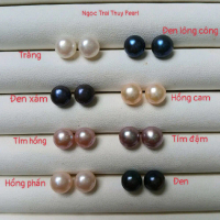 [Deal mở bán] Bông tai ngọc trai thật nụ 7.5-8li dạng bán 4A+ không tì vết