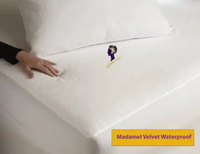 Madamel Sprei/Sarung Bantal Waterproof PU-(Velvet Towel Version) 100x200x40cm Sprei (Only)(Rounded R