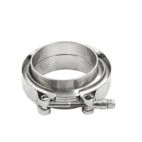 Universal 3.5" Inch Stainless Steel V-Band Turbo Pipe Exhaust Clamp Vband
