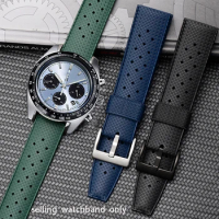 Rubber watch strap 20MM for Seiko Ice Blue Panda Di Sanyan SSC813P1 SSC911P1 909P1 series watchband silicone wristband bracelet