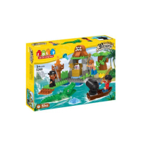 【孩子國】海盜騎兵益智創意積木(藏寶箱63pcs)