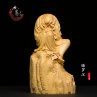小葉黃楊木雕 實木家居精品手把件雕刻工藝品人物佛像擺件睡羅漢