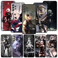 2B Nier Automata Anime Black Phone Case for Samsung Galaxy A51 A71 A41 A31 A21S A50 A70 A40 A30 A20E A10 Note 20 Ultra 10 9 8 Co