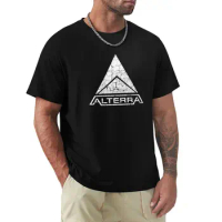ALTERRA white logo T-Shirt funny t shirt humor t shirt t-shirt Blouse o-neck t shirts for men