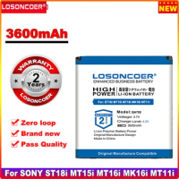 LOSONCOER BA700 3600mAh Battery For SONY ST18i MT15i MT16i MK16i MT11i ST21i ST23i Pro MT27i MT28i SO-03C Batteries