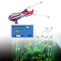 Penguji Kualiti Air, TDS DM1, Pegang Tangan, dengan Paparan LCD, Probe Berganda, Meter TDS