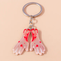 Bloody Halloween Broken Hand Keychain Ghost Skull Keyring Pendants for Car Key Holder Women Girls Handbag Decor Jewelry Gifts