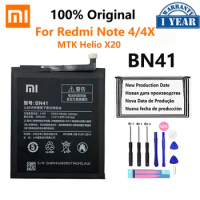 Original Phone Battery 4100mAh BN41 Note4 Note4X For Xiaomi Redmi Note 4 / Hongmi Note 4X MTK Helio X20 Mobile Phone