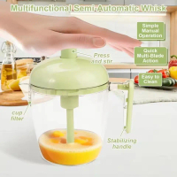 Beater Egg Mixer Manual Serbaguna Ada Filter Tiris Blender Sayur Buah Pengocok Telur Whisk Cream Non