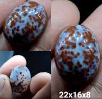 Natural Batu Akik Motif Gambar Kulit Tokek Bintik Merah Unik Antik 1