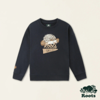 【Roots】Roots 大童-經典傳承系列 動物圓領上衣(軍藍色)