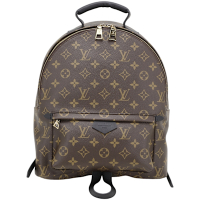 Louis Vuitton LV路易威登 M44874 Palm Springs MM Monogram老花牛皮帆布後背包(咖啡色)