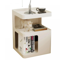 幾何造型♝現代金屬床頭櫃#特色邊桌#客廳小茶几#邊檯#小空間#茶几#無需組裝（白色）#YH26_01168B