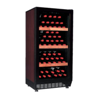 Free standing 72 bottles compressor LED electric wine cooler cellar