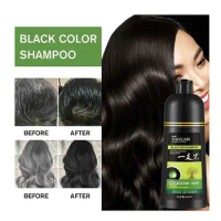 Black Hair Dye Shampoo Herbal Long Lasting Color Shampoo Water Formula Acting Hair Shampoo Ast Dye Hair Coloring Gray Shamp V1M6