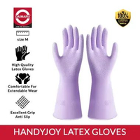 Daimaru Handyjoy Gloves Sarung Tangan Latex Anti Slip Tahan Lama Tebal Nyaman 3 Warna Ungu