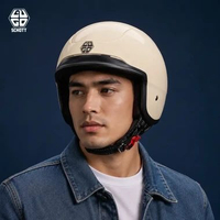 Helm Bogo Retro Dewasa Unisex Cowo Cewe Pria Wanita Classic LUGO SCHOTT Schott - Last Blue