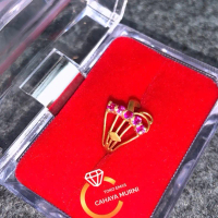 Cincin mata 5 merah 1 gram emas muda