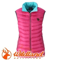 【Wildland 荒野 女款 700FP輕量羽絨背心 桃紅】 0A32171/連帽外套/羽絨外套/保暖外套