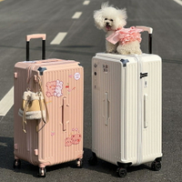 旅遊箱 行李箱 登機箱 旅行 收納 行李箱超大容量2022大號女高顏值拉桿男耐用旅行80密碼箱22寸