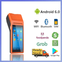 PDA Android POS Bluetooth Thermal Receipt Printer 4G WiFi Mobile Order POS Terminal Handheld Android 6.0Free APP Loyverse