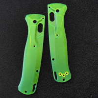 Custom Made Fold Knife Transparent PEI Handle Scales For Genuine Benchmade Bugout 535 Knives Grip DIY Make Replace Accessories