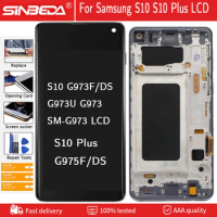 High Quality For Samsung Galaxy S10 G9730 G973F LCD Display Touch Screen Digitizer Assembly For Samsung S10+ /S10 Plus G975F/DS