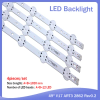 new 40pcs/set LED Backlight strip For LG 49'' TV 6916L-2862A 6916L-2863A V17 49 R1+L1 ART3 49UJ670V-ZD 49UJ651V LC490DGG(FK)(MD