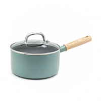 【GreenPan】鑽石陶瓷塗層不沾單手湯鍋 Mayflower 18cm(含蓋/不挑爐具/不沾鍋/陶瓷)