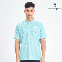 【Munsingwear】企鵝牌 男款淺綠色印花高週波標短袖棉衫 MGRT2A07