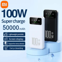 Xiaomi 50000mAh High Capacity 100W Fast Charging Power Bank Portable Charger Battery Pack Powerbank for iPhone Huawei Samsung