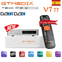 GTMEDIA V7 TT DVB-T/T2/Cable/J.83B dvb c Terrestrial TV Receiver 1080P Full HD Digital TV Box Decoder for multi PLP USB