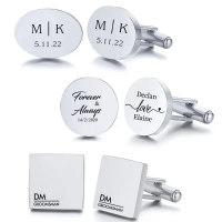 Cufflink lelaki yang diperibadikan, cufflink dengan ukiran tersuai untuk pengantin lelaki, cufflink 