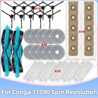 Fit For Cecotec Conga 11090 Spin Revolution Replacement Accessories Parts Roller Side Brush Hepa Filter Mop Cloth Rag accesorios