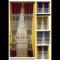 Gorden Bkg Kain bludru print emas