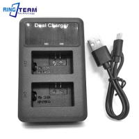 NP-FW50 Dual USB LCD Charger for SONY Cameras Alpha 7 7R 7S 7II A7 A7R A7S A5000 A6000 A6300 A6500 A7000 DSC-RX10ILCE-QX1 ZV-E10