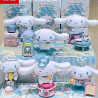 Miniso Cinnamoroll Blind Box Series Cooking House Cinnamon Dog Ornament Action Figure Birthday New Year Christmas Gift To Kids